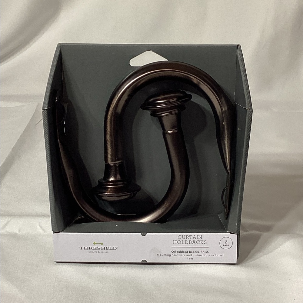 Threshold Curtain Holdback - Oil Rubbed Bronze Finish